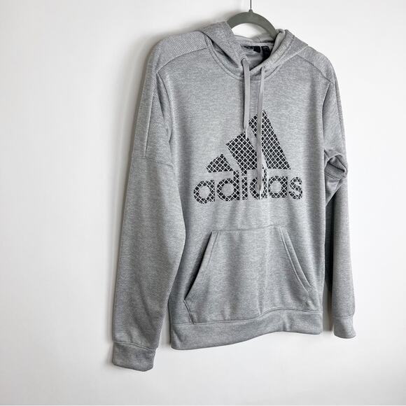 Adidas Men’s Climawarm Hoodie Sweatshirt Small Gray - Picture 2 of 7